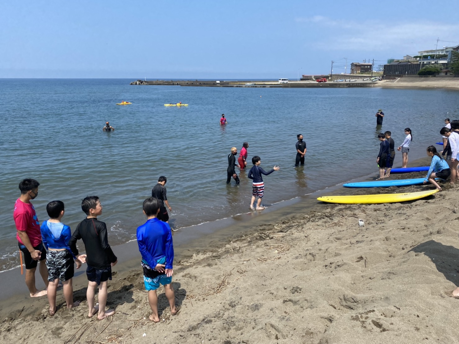 サーフィン体験　雄島小学校 出前参加事業